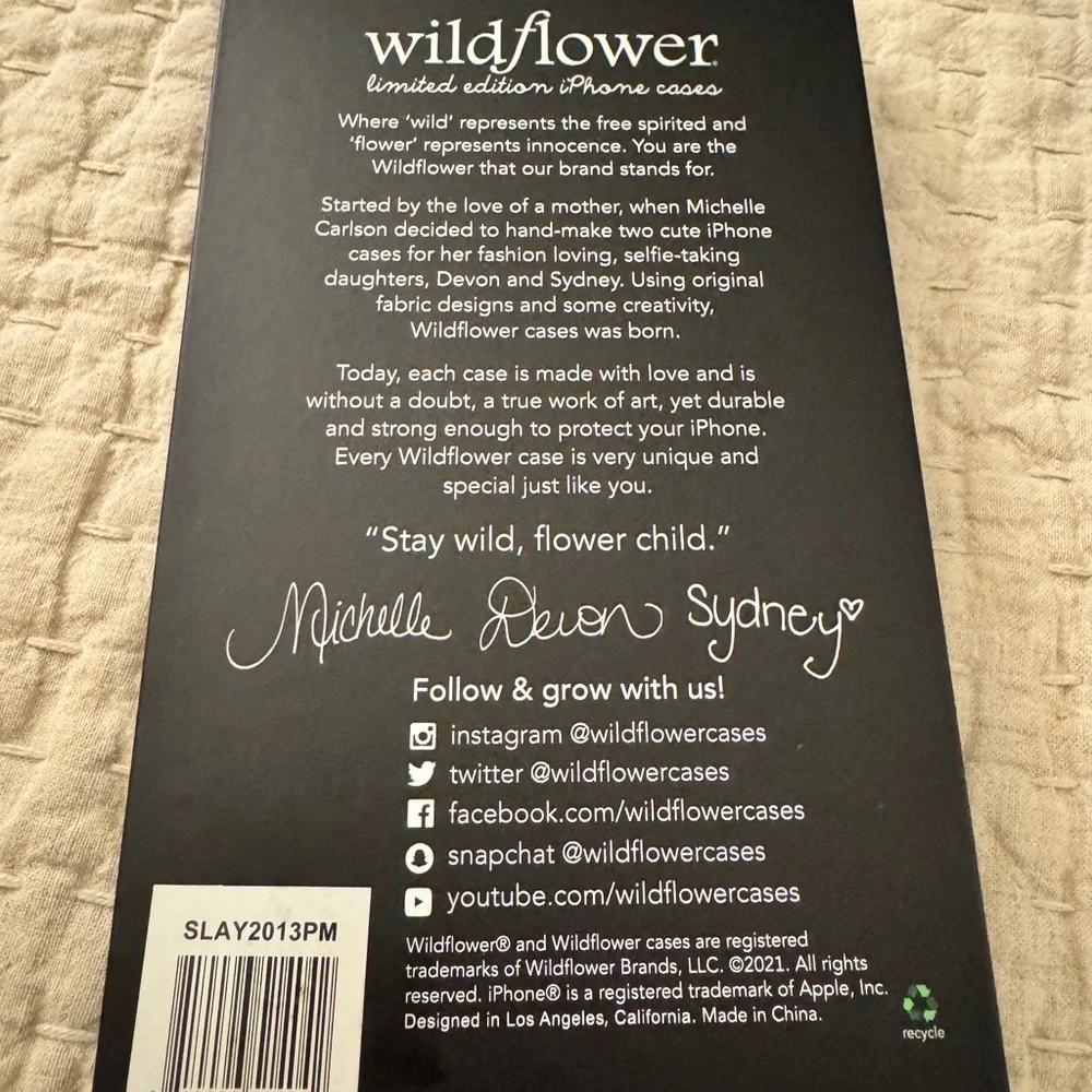 Wildflower - Slay Mama iPhone 13 Pro Max Case in Black and White